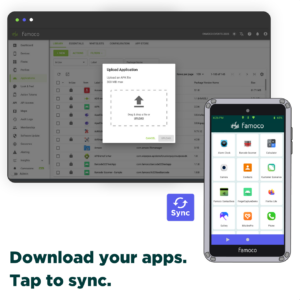 Famoco device management platform MDM enrollment and synchronization feature