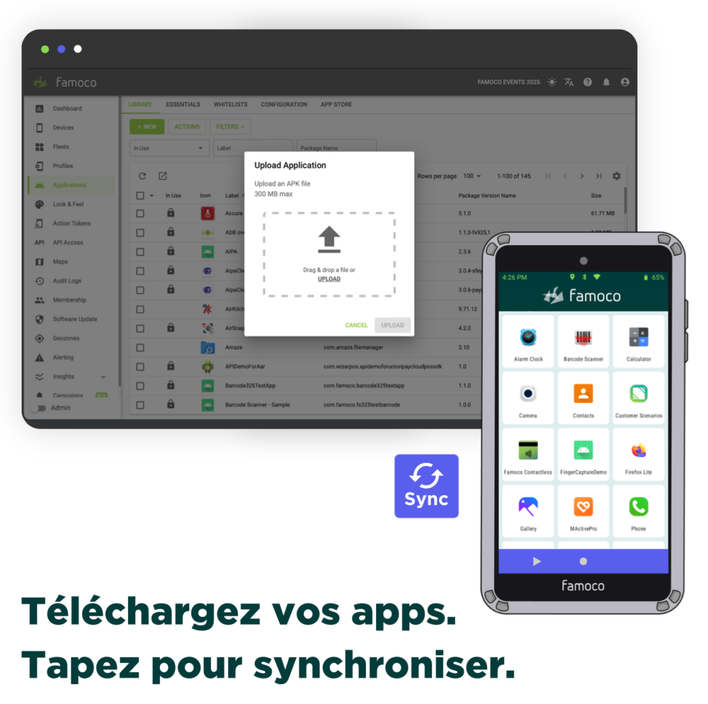 Famoco Management Suite synchronisation
