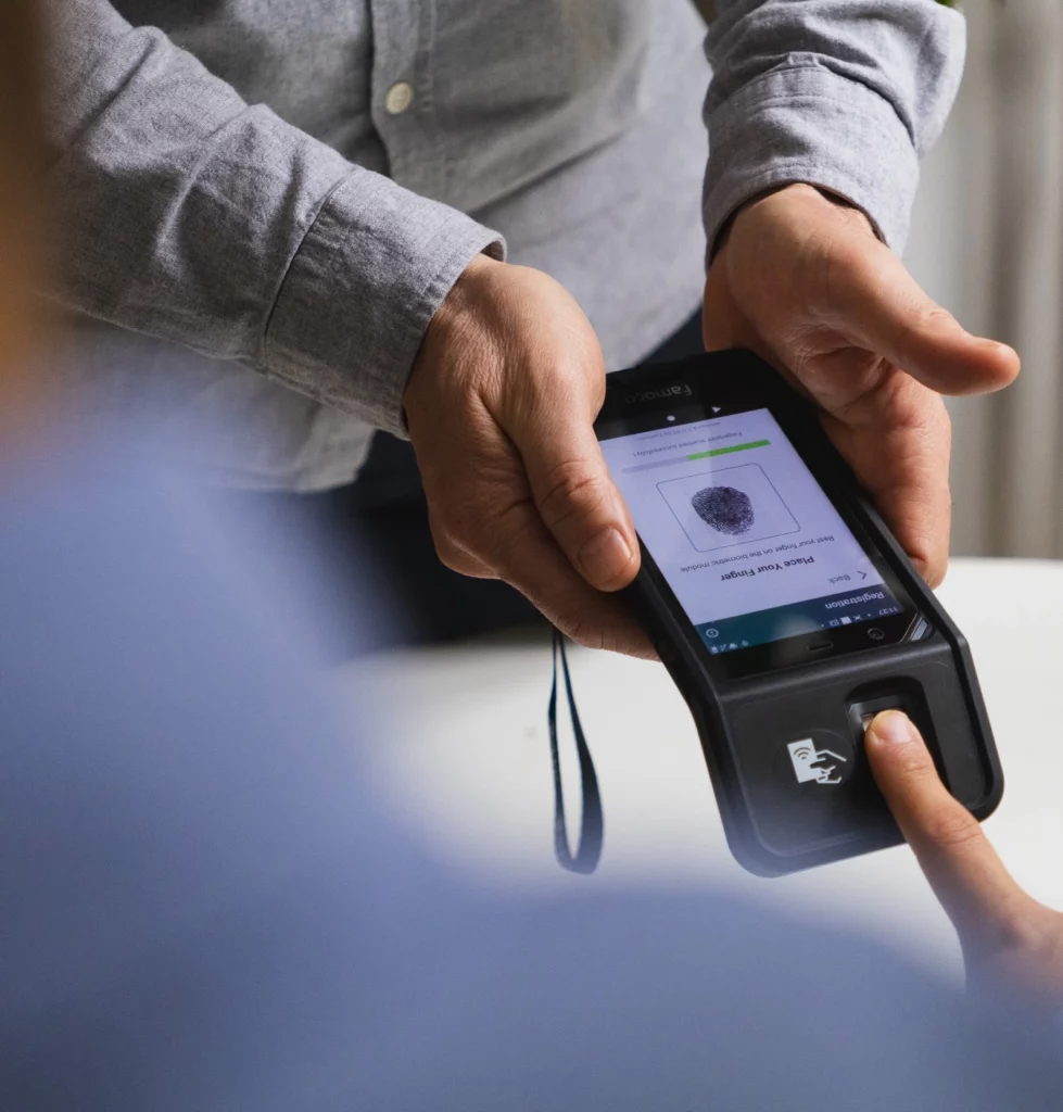 Humanitarian Development Authentication using biometry