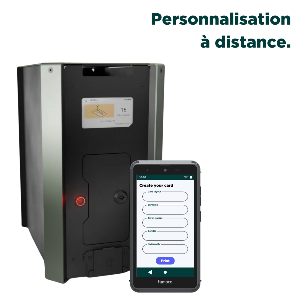 Imprimante de carte instantanée laser, personnalisable à distance